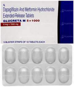Glucreta M 5+1000 Tablet 10 Glucreta M 5+1000 Tablet 10