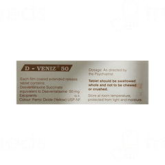 D Veniz 50 Mg Tablet Er 10 D Veniz 50 Mg Tablet Er 10