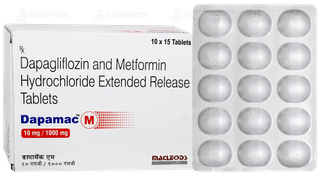Dapamac M 10mg/1000mg Tablet 15
