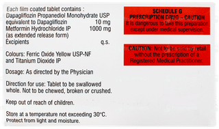 Dapamac M 10mg/1000mg Tablet 15