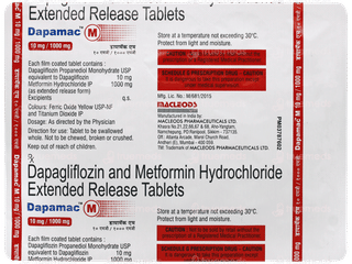Dapamac M 10mg/1000mg Tablet 15