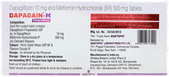 Dapagain M 10mg/500mg Tablet 15 Dapagain M 10mg/500mg Tablet 15