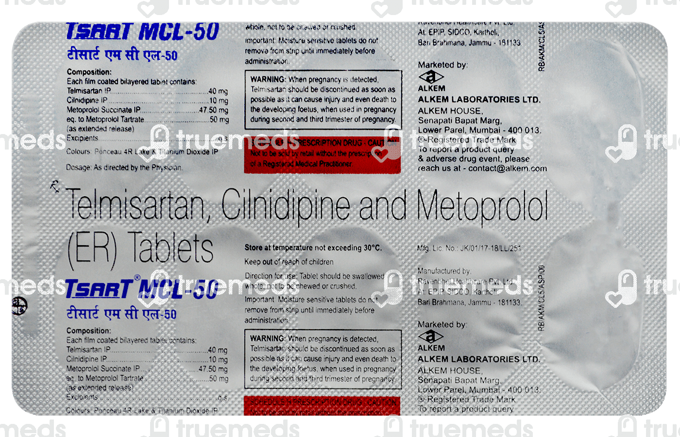 Tsart Mcl 105040 Mg Tablet Er 10 Uses Side Effects Dosage Price Truemeds 1043