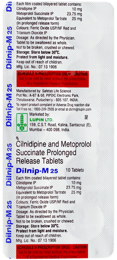 Dilnip M 25 Tablet 10
