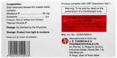 Nicardia Xl 60 Tablet 15 Nicardia Xl 60 Tablet 15