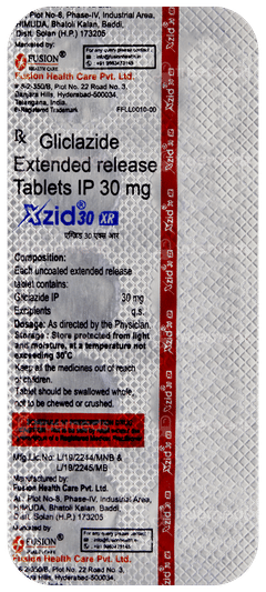 Xzid 30 Xr Tablet 10