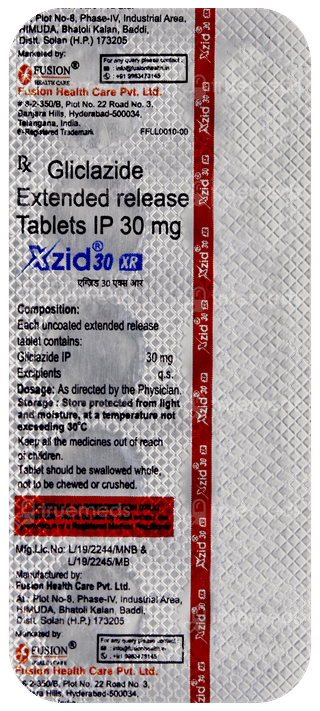 Xzid 30 Xr Tablet 10