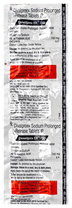 Diowelprex Er 750 Tablet 10 Diowelprex Er 750 Tablet 10