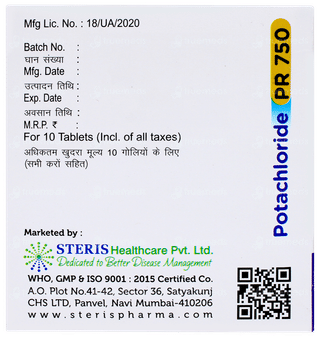 Potachloride Pr 750 Tablet 10