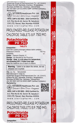 Potachloride Pr 750 Tablet 10