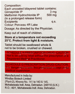 Jubiglim M 3 Tablet 15