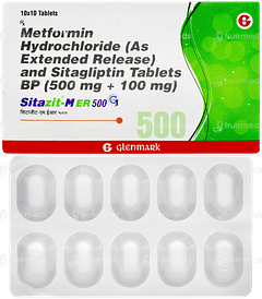 Sitazit M Er 500 Tablet 10