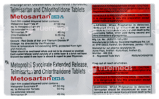 Metosartan Ch 50/6.25 MG Tablet Er 10