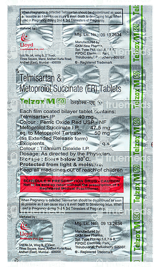 Telzox M 50 Tablet 15