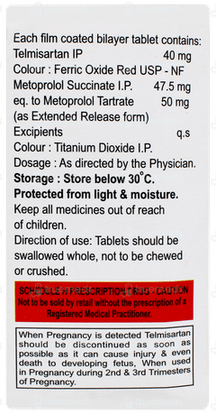 Telzox M 50 Tablet 15 Telzox M 50 Tablet 15