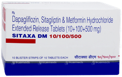 Sitaxa Dm 10/100/500 Tablet 10 Sitaxa Dm 10/100/500 Tablet 10
