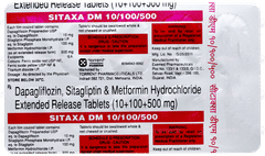 Sitaxa Dm 10/100/500 Tablet 10 Sitaxa Dm 10/100/500 Tablet 10