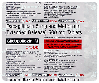 Glidapaflozin M 5/500 MG Tablet Er 15