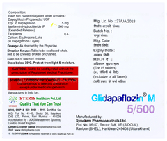 Glidapaflozin M 5/500 Tablet 15 Glidapaflozin M 5/500 Tablet 15