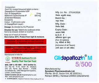 Glidapaflozin M 5/500 Tablet 15