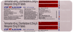Ctd Mt 6.25/25/40 Tablet 10