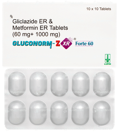 Gluconorm Z Xr Forte 60 Tablet 10 Gluconorm Z Xr Forte 60 Tablet 10
