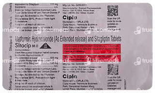 Sitacip M 100/500 MG Tablet Er 10