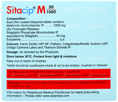 Sitacip M 50/1000 Tablet 10 Sitacip M 50/1000 Tablet 10
