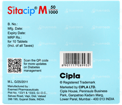 Sitacip M 50/1000 Tablet 10 Sitacip M 50/1000 Tablet 10