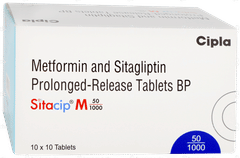 Sitacip M 50/1000 Tablet 10 Sitacip M 50/1000 Tablet 10
