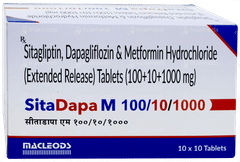Sitadapa M 100/10/1000 Tablet 10 Sitadapa M 100/10/1000 Tablet 10