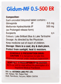 Glidum Mf 0.5-500 Er Tablet 10 Glidum Mf 0.5-500 Er Tablet 10