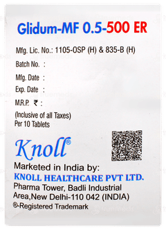 Glidum Mf 0.5-500 Er Tablet 10 Glidum Mf 0.5-500 Er Tablet 10