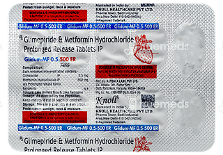 Glidum Mf 0.5/500 MG Er Tablet 10