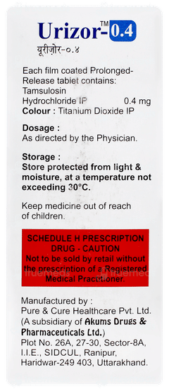 Urizor 0.4 Tablet 10 Urizor 0.4 Tablet 10
