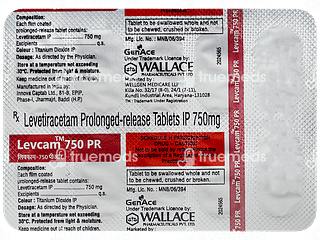 Levcam 750 MG Tablet Pr 10