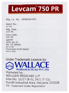 Levcam 750 Pr Tablet 10 Levcam 750 Pr Tablet 10