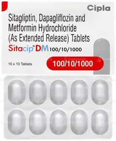 Sitacip Dm 100/10/1000 Tablet 10 Sitacip Dm 100/10/1000 Tablet 10