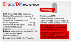 Sitacip Dm 100/10/1000 Tablet 10 Sitacip Dm 100/10/1000 Tablet 10