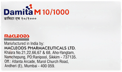 Damita M 10/1000 Tablet 15 Damita M 10/1000 Tablet 15