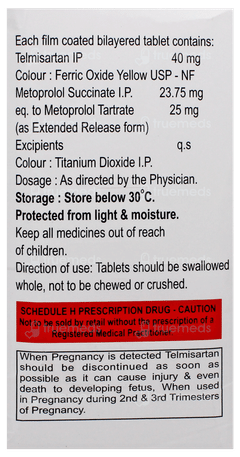 Telzox M 25 Tablet 15 Telzox M 25 Tablet 15