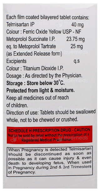Telzox M 25 Tablet 15