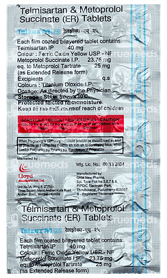 Telzox M 25 Tablet 15
