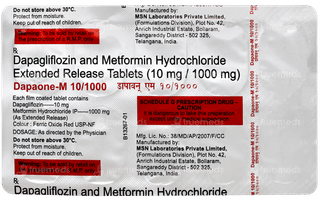 Dapaone M 10/1000 Tablet 10