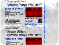 Glidum Mf 1/1000Sr Tablet 10 Glidum Mf 1/1000Sr Tablet 10