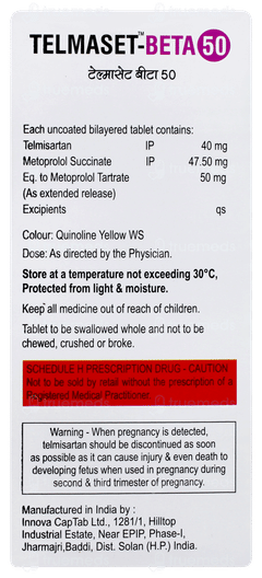 Telmaset Beta 50 Tablet 10