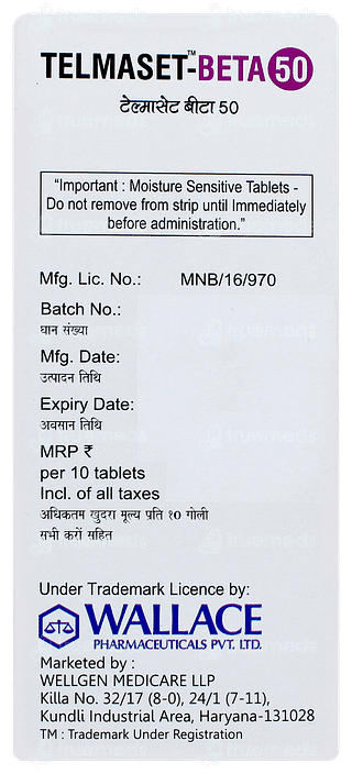 Telmaset Beta 50 Tablet 10