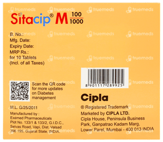 Sitacip M 100/1000 Tablet 10
