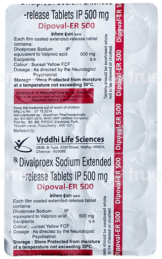 Dipoval 500 Mg Tablet Er 10