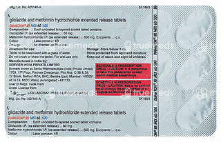 Diamicron Xr Mex 60/500 MG Tablet Er 15